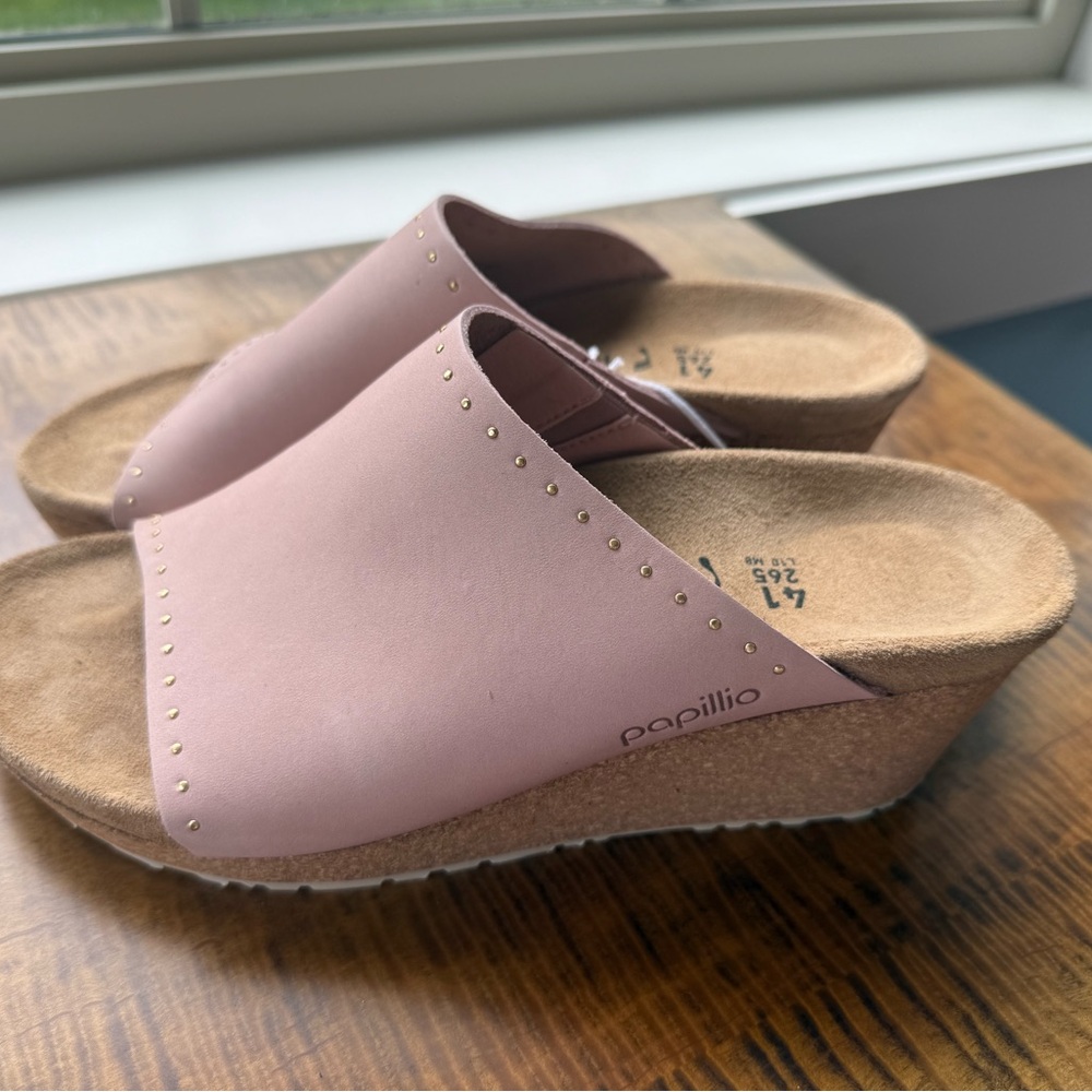 NWT Papillio "Namica" with Cork Wedges, Size 41. Narrow Width. SAME DAY SHIPPING